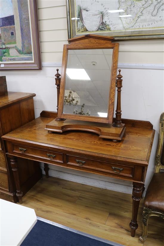 A Victorian pine four piece bedroom suite